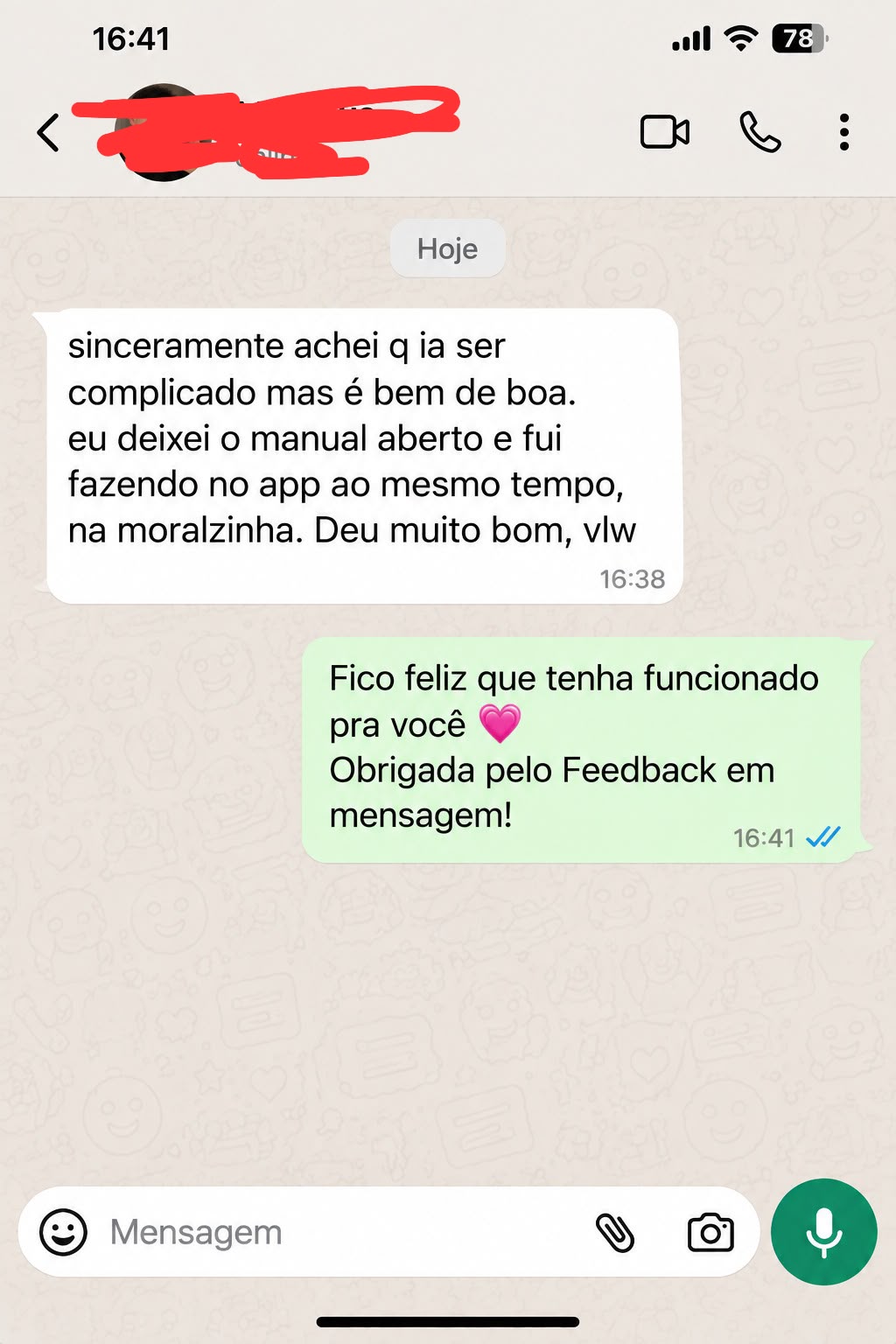 Feedback de cliente 1